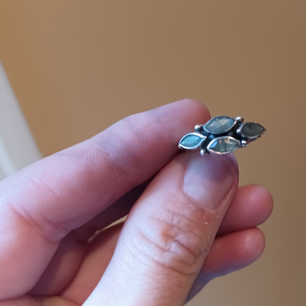 Sundance Sterling Silver and Four Labradoride Women's Ring